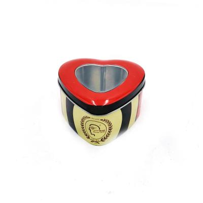 China Recycled Materials Like Heart Shaped Wedding Candy Cookie Packaging Box Chocolate Gift Window Tin Box for sale