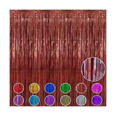 China Party Decoration Wholesale Price Aluminum Curtain Photo Backdrop Happy Birthday Wedding New Year Party Decoration for sale