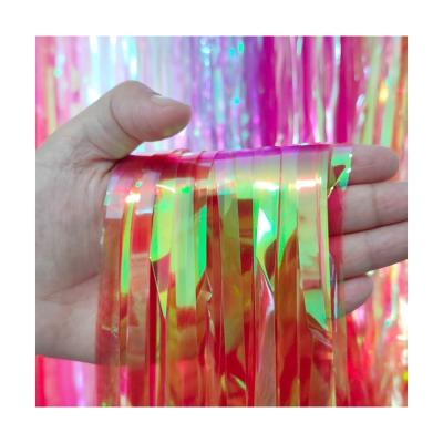 China Party Decoration Best Selling Iridescent Metallic Fringe Curtains Foil Graduation Doorway Curtain Party Decorations CHOOSE good quality 100g for sale