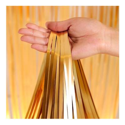 China Matte 3M Foil Curtain Fringe party decoration 3 meters long foil flame for cortines fiesta for sale