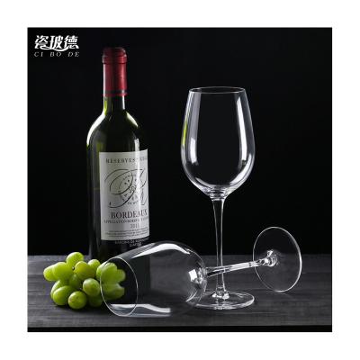 China Wholesale Lead Free Manufacturer Luxury Coffee Large Size Glass Goblet Transparent Long Stem Wine Goblet Wine Goblet Glassware for sale