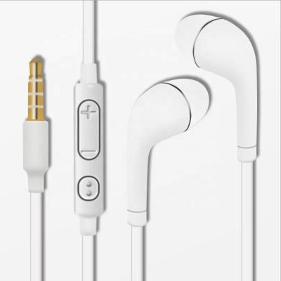 China 2020 Hot Sales In-Ear Headset 3.5mm Handsfree Earphone For Samsung S4 JB J5 Earphone With Mic And Volume Control White Black for sale