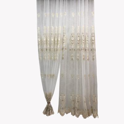 China Europe Tulle Curtain with European Style Embroidery for Living Room for sale