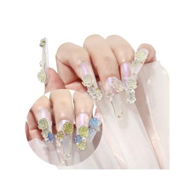 China New Arrivals Nail Art DIY Decoration Diy Design Rhinestone Decoration Flower Acrylic Nail Art Jewelry for sale