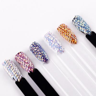 China Finger Nail Art 3D AB Phototherapy DIY Nail Jewelry Diamond Glitter Dynamic Sparkle for sale