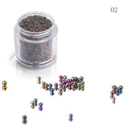 China Finger Nail Art 3D Glass Beads Micro Fairy Crystal Sand Beads 15g Nail Art Beads Rose Gold Mixed for sale