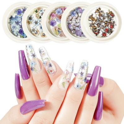 China High Quality Mixed Popular Pure Handmade Nail Foil Wood Paste Nail Finger Decoration 3D Design 3D Design Durable Nail Wraps for sale