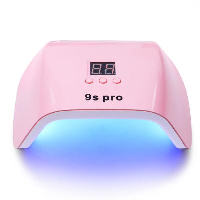 China For commercial & Home Use 2022 Pro LED UV Nail Lamp 120W 9S Smart Pink Nail Phototherapy Lamp For Curing Dual UV Gel Light Source for sale