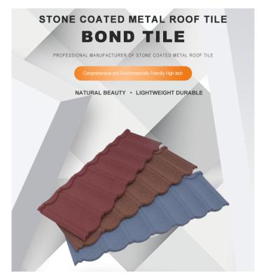 China It is suitable for roofing projects XINGWENJIE corrugated stone coated steel stone roofing sheet roof tile color coated stone coated roof tiles for sale