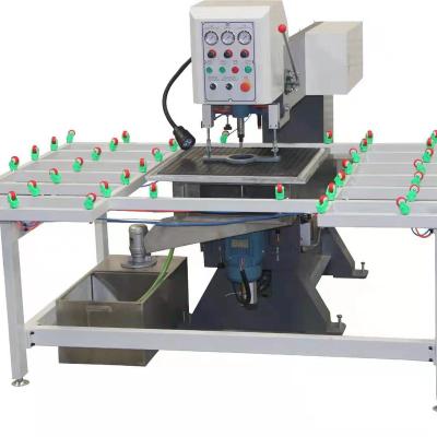 China Hotels Professional Horizontal Pneumatic Worktable Glass Drilling Machine for sale