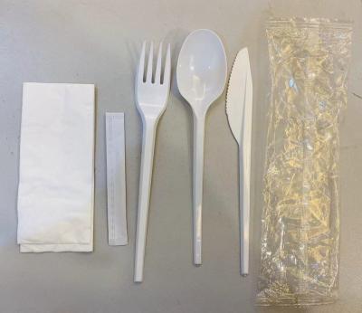 China OEM pp/ps/pla disposable flatware disposable cutlery sets, lightweight disposable plastic cutlery packs for sale