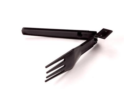 China Hotel Restaurant Home Restaurant Disposable Fork PP 3g Plastic Folding Black for sale