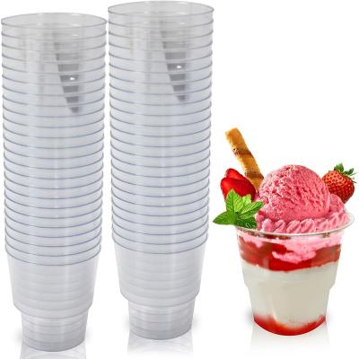 China Sustainable Hard Plastic Disposable Dessert PS Cups For Jelly Ice Cream Beer &Drinks for sale