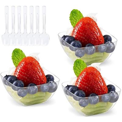 China Disposable Clear Plastic PS Party Supply 2oz Foam Dessert Cup With Lid for sale