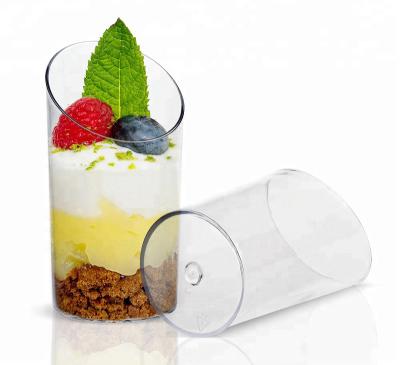 China Home Hotel Restaurant 70ml Disposable Plastic Dessert Cups PS Clear for sale