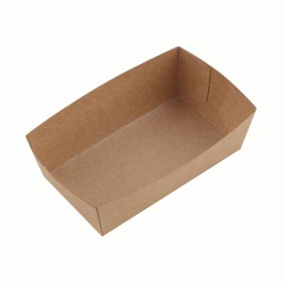 China Good Quality Recycled Materials Recycled Materials Sale By Tray Fried Food Packing Boat Paper Bulk Waterproof Paper Box for sale