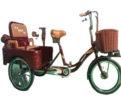 China Popular 20 inch human tricycle with basket and pocket, market car, city car from booster car manufacturer direct selling for sale