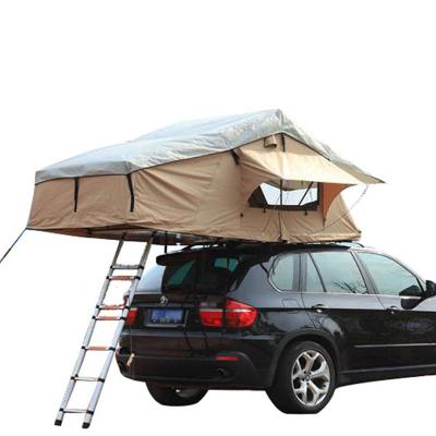 China Stake Type Tent Tube Extend Ultra Light Soft Top 4WD Roof Top Tent Large Tent With Telescoping Ladder for sale