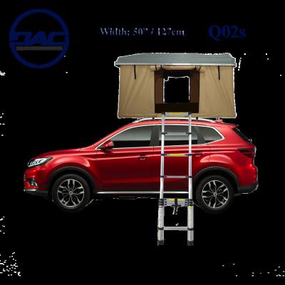 China Tube Type Tent Stake DAC Aluminum Rooftop Tent Gas Strut Roof Top Tent Hard Shell Q02S With Ladder for sale