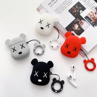 China Airpods Case For Airpods Case,Cute 3D Cartoon Violent Bear Airpods Cover Soft Silicone Rechargeable Earphone Cases For Apple Airpods 1 2 for sale