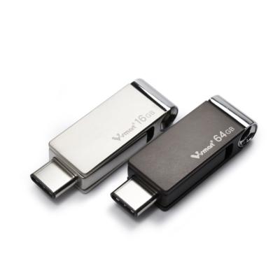 China Metal 2 in 1 type-c flash 128gb thumb drive OTG metal usb pendrive drive for sale