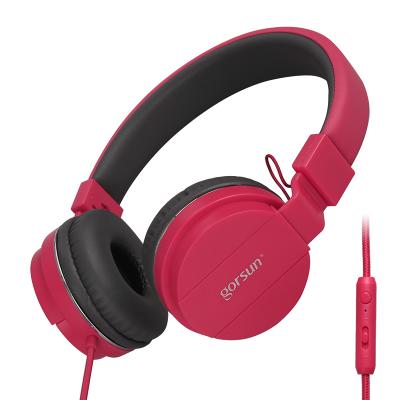 China New Arrival Gorsun Kids Foldable Headphones Durable On Ear Audio Adjustable Lightweight Headphones For Kids for sale