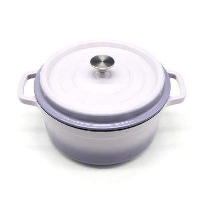 China China Made Modern Top Quality Purple Enamel Cast Die Cast Cute Casserole Pot Cookware for sale