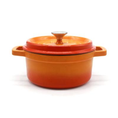 China Sustainable Enamel Cast Iron Casserole Pot Plant Maker With Many Colors for sale