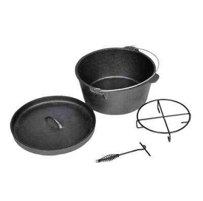 China Camping Fire Cooking Dutch Pot Cast Iron Oven for sale