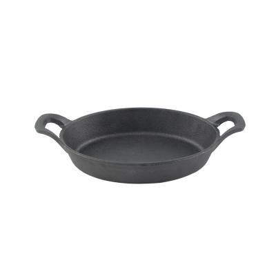 China Factory Wholesale Cast Iron Viable Cookware Skillet With Two Ears for sale