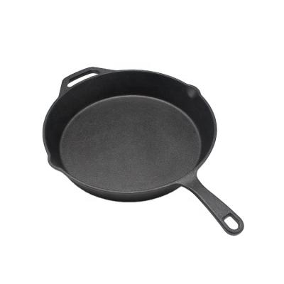 China General Use For Pre-Seasoned Gas And Induction Cooker Non-Stick Cast Iron Frying Pan With Two Iron Handles for sale