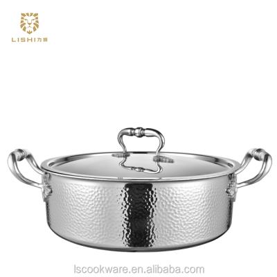 China Sustainable LISHI 304# Triple Stainless Steel Casserole With Lid for sale