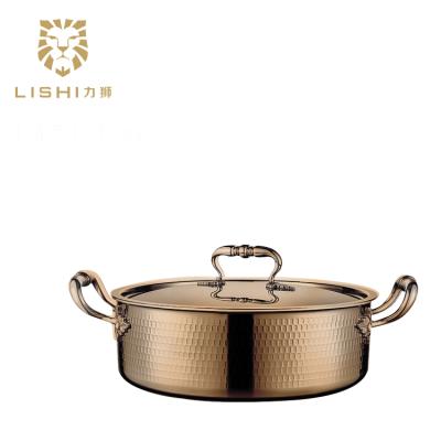 China SS304+Alu+430 Stainless Steel Triple Sustainable Pot Casserole With Lid for sale