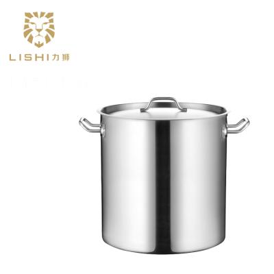 China Hot Sale 304 Stainless Steel Viable Stock Pot 40cm 50L/15.7inch 53Quart with Sandwich Bottom Cover (03style) for sale