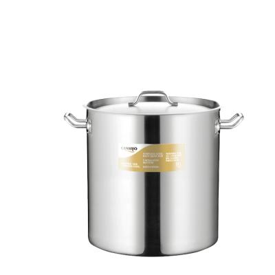 China LISHI COOKWARE 304#deep viable drawing LISHI stock pot 28cm 17L/11inch18Quart with sandwich bottom lid (03style) for sale