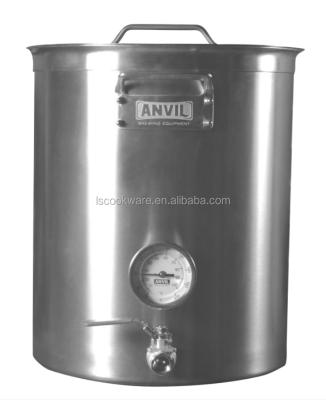 China 304# 10gallon Stock Pot / Beer Kettle Sustainable Beer Brewing Equipment for sale