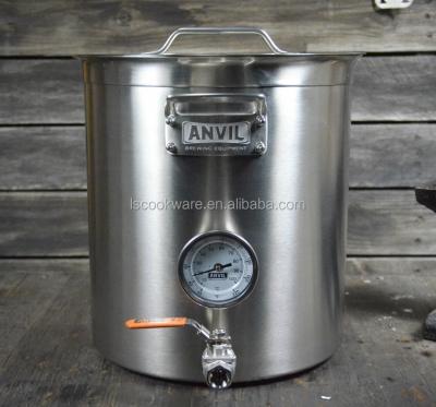 China 304# 15gallon Sustainable Anvil Brew Kettle Beer Brewing Equipment Mini Home Brewing Kettle Beer Kettle for sale