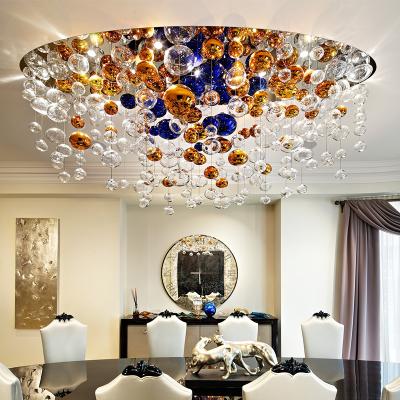 China Modern Custom Art Living Room Beauty Salon Dining Room Colored Glass Lamp for sale