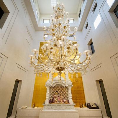 China Custom made modern cathedral hotel large empire villa style exquisite crystal chandelier for sale