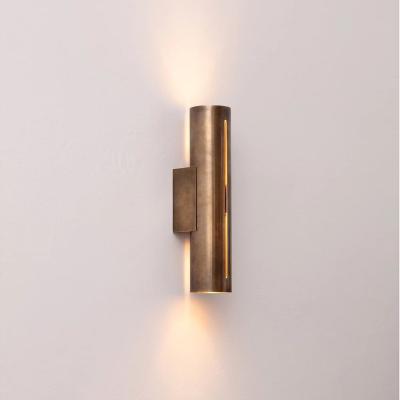 China Modern creative villa living room hallway all copper wall lamp for sale