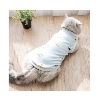 China Summer And Autumn Spring Kitten Fashion Cute Viable Cotton Vest Small Suit Cat Clothes Invest for sale