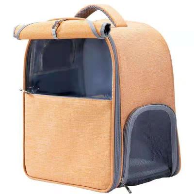 China Windproof Cat Bag Large Capacity Canvas Backpack Cat Cage Space Capsule Pet Supplies for sale