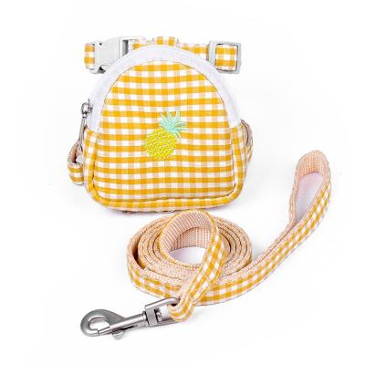 China Best Stocked Price Hot Sale Cute Set No Pull Pet Cat and Dog Harness and Leash With Bag for sale