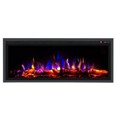 China Modern Luxury Electric Fireplace Insert Electric Fireplaces 220v Wall Mounted Built In Insert Large Long for sale