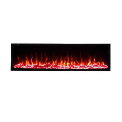 China Modern No Heat Wholesale Modern Decor Led Flame Log Wood Fire Place Large Built In Wall Embedded Insert Electric Fireplace Fireplace for sale