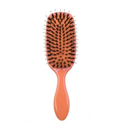 China Customized Super Disposable Nylon Curly Thick Wet & Dry Comb Logo Boar Bristle Hair Brush Detangling Brush Paddle Cushion Cushion for sale