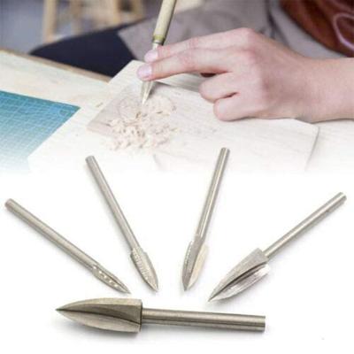 China 5PCS 3mm Drilling Shank 3-8mm Milling Cutters White Steel Cutting Edges Metal Tools Three Blades Wood Cutting Knives Milling Grinder Drill for sale