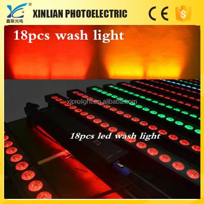 China 18pcs Aluminum Led Wall Wash Light Bar RGBW/RGBWA/RGBWAUV Led Seal 4in1 5in1 6in1 Waterproof Stage Wash Light for sale