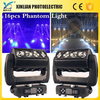 China Phantom Led Stage Light 16pcs 15w Rgbw 4in1 Led Spider Beam Moving Head Light 570x525x420mm for sale