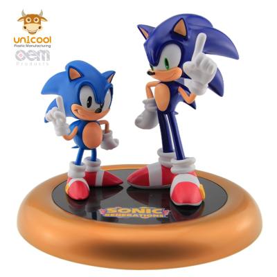 China PVC collectible Action Figure custom Sonic Hedgehog with Vinyl bobblehead for anniversary celebration promotion for sale